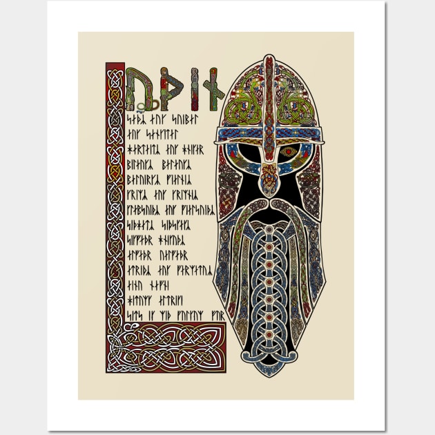 Odin - Hiberno Norse style - based on the Book of Kells Wall Art by Art of Arklin